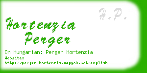 hortenzia perger business card
